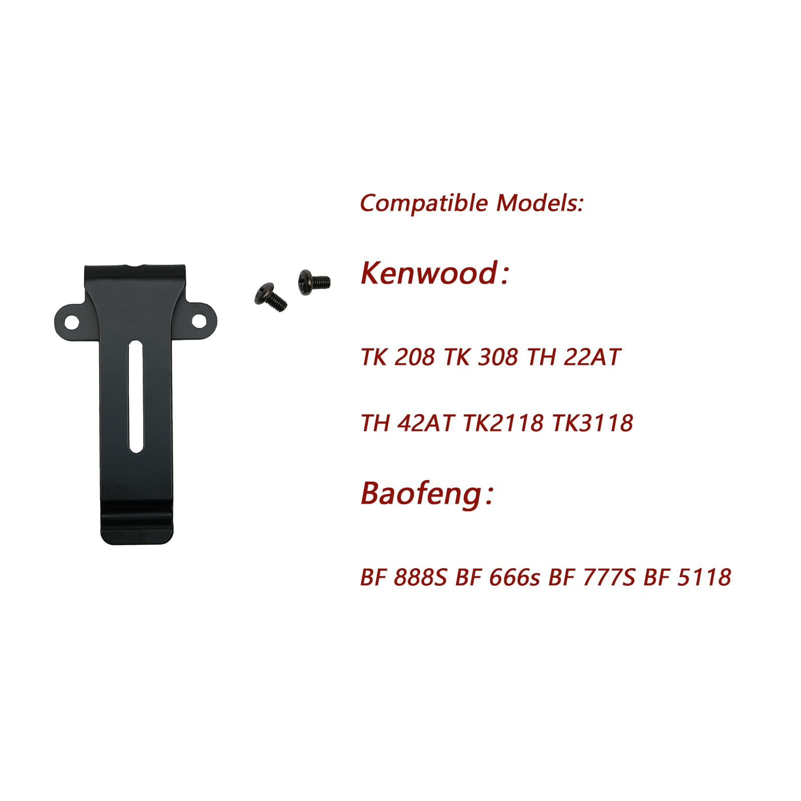 Sarcia BF-888S Belt Clip Compatible with Baofeng BF 666s Kenwood TK208 TK308 Walkie Talkie Two Way Radio 10pack