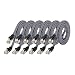 Cat 7 Shielded Ethernet Cable 5 ft 6 Pack, MORELECS Nylon Braided Cat 7 Flat Internet Cable RJ45 Network Cable Patch Cables for PC Laptop Modem Router Compatible with Cat 5e, Cat 6 Network