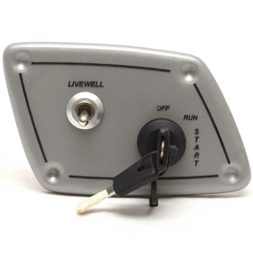 Tahoe Boat Ignition Switch Panel | Metallic Silver/Black