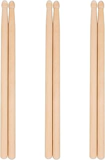 3 Pairs Drum Sticks, Pletpet Classic Maple Wood Tip Drumsticks for Students and Beginners Musical Musical Instrument Percussion Accessories (32CM)