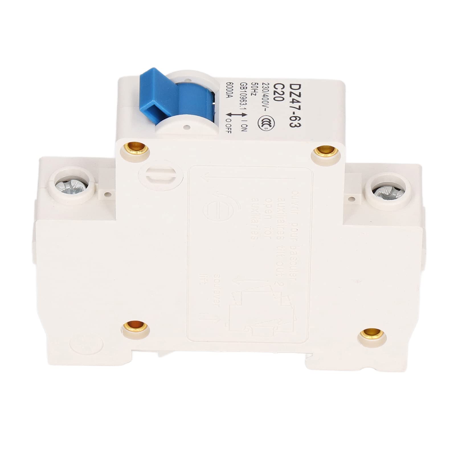 IEUMJNAT Mini Circuit Breaker, DIN Rail Mount Circuits Breakers 6000A Breaking Capacity for Home
