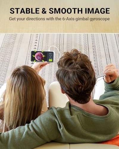 Image of Anykit Digital Otoscope with Gyroscope, 4.5 Inches Screen, 3.9mm Ear Scope Camera with 6 Lights, Ear Wax Removal Tool, 32GB Card, Supports Photo Snap and Video Recording