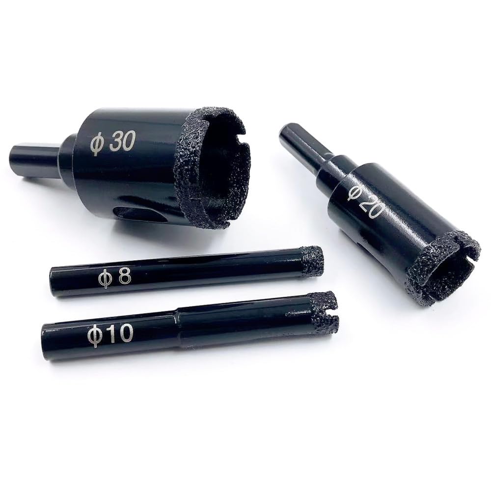Taladro seco con núcleo soldado de diamante de 6-65 mm para azulejos de porcelana Coronas de mármol Accesorios para cortadores de sierra de granito de vidrio Herramientas de broca, 65 mm