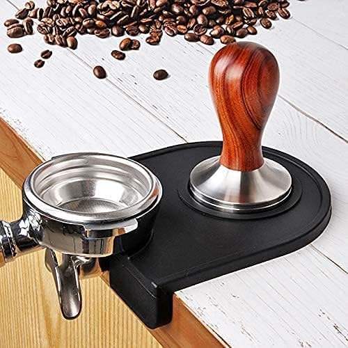 Coffee Tamper Mat Holder Pad Silicone Espresso Tamping Mat Black Anti