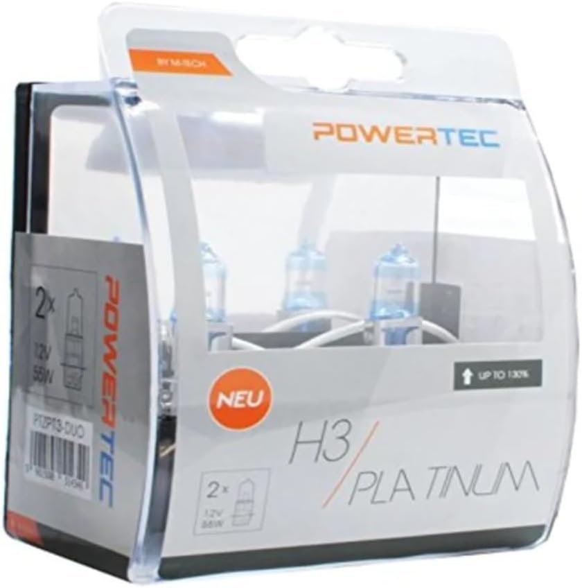 M-Tech ptzpt3-duo PowerTech Platinum + 130% H3 Bulb 12 V 55 W