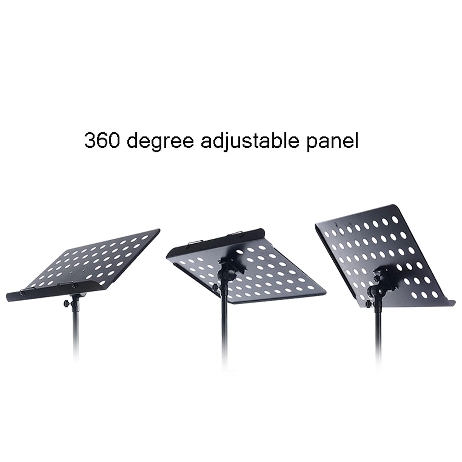 Atril Plegable 2 En 1 De Doble Uso para Partituras, Soporte para Partituras, con Bolsa De Transporte Impermeable, para Violín Y Director De Orquesta,Black