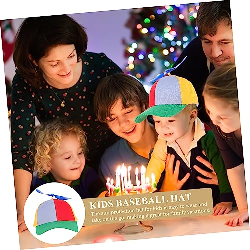 VALICLUD Bamboo Dragonfly Boys and Girls Baseball Cap Boy Girl Outdoor Hat Detachable Propeller Adjustable Sunshade Peaked Cap Multi4