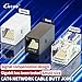 CNCOB RJ45 Coupler Ethernet Coupler, in Line Coupler for Cat7/Cat6/Cat5e/Cat5 Ethernet Cable Extender Adapter Female to Female (6 Pack(2 Black + 2 White + 2Transparent)