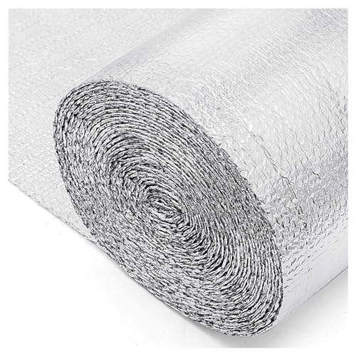 Bubble Insulation Foil Self-adhesive Vapour Barrier And Thermal Insulation Aluminium Foil Reflect A Heat Radiator Insulation Foil Saves Energy & Money Various Size For Use In Walls, Floors And Roofs(1