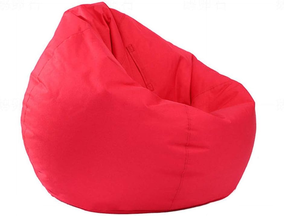 IRRIS Waterproof Bean Bag Chair Large Stuffed Storage Bean Bag Oxford Chair Cover for Kids, Teens and Adults Lounger Sack Material: Cloth. Machine Washable Removable Slip Cover. (red)