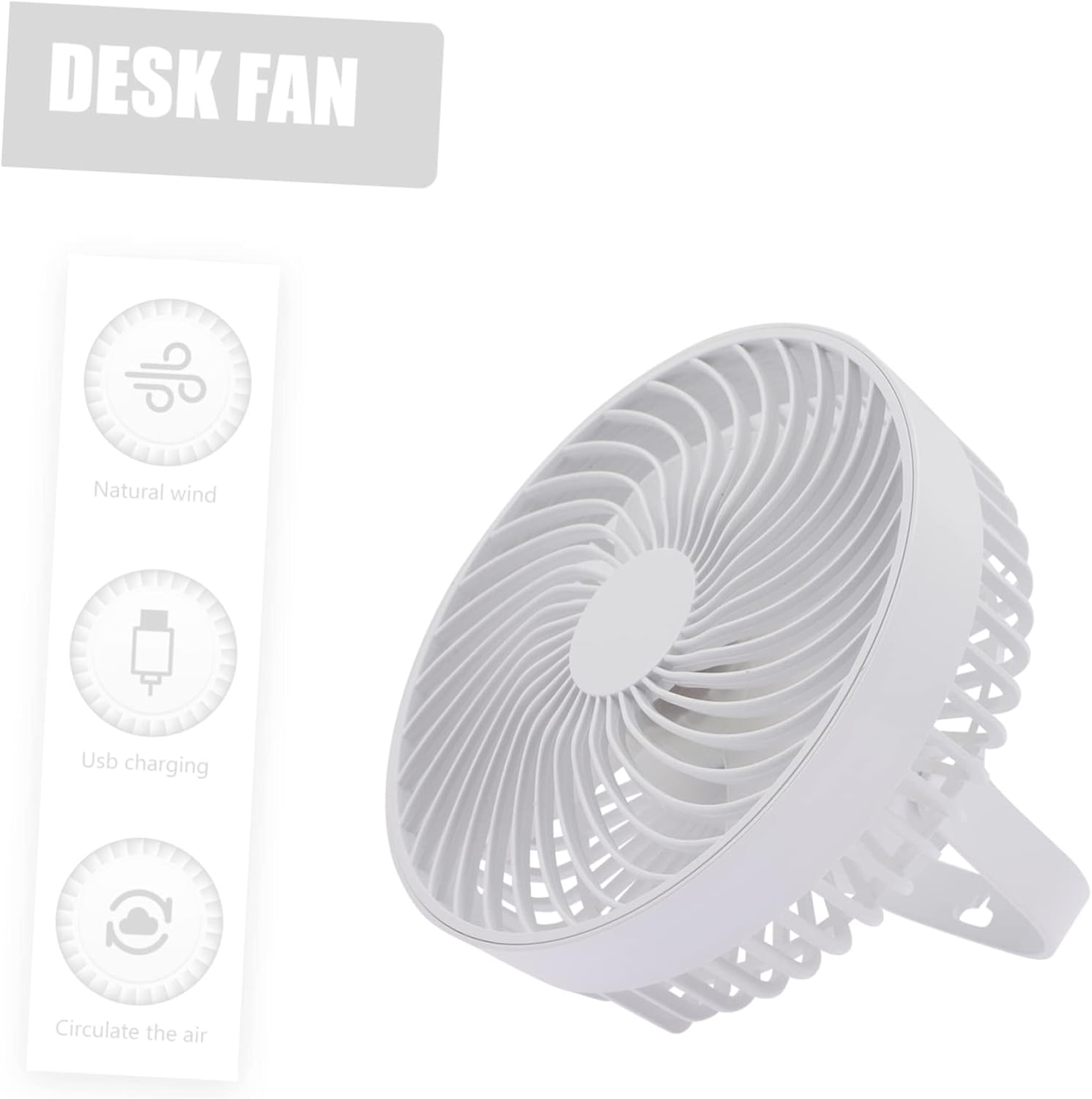 Zerodeko 4pcs Portable Mini Handheld Personal Fan 3 Speeds Desk Fan for Office Bedroom Home Outdoor with Night Light