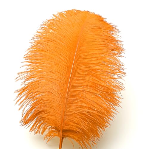 Plumes d'autruche oranges : volume idéal pour centre de table de mariage - 3