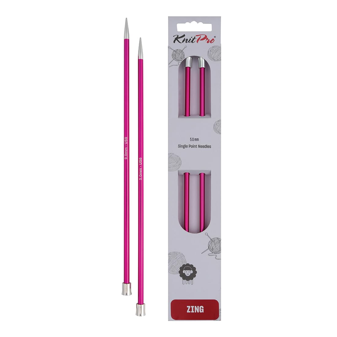Groves Of Thames Zing Sp 25X5Zing: Knitting Pins: Single-Ended: 25Cm X 5.00mmKnitpro from B&Q