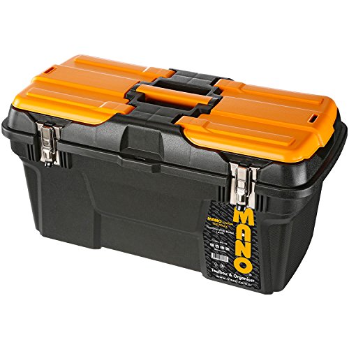 شنطة أدوات تركي بمقبض مع سقاطة معدنية بمقاس 56 سم طراز MG-22 من مانو، مقاس 58.2 سم × 31 سم × 29.3 سم