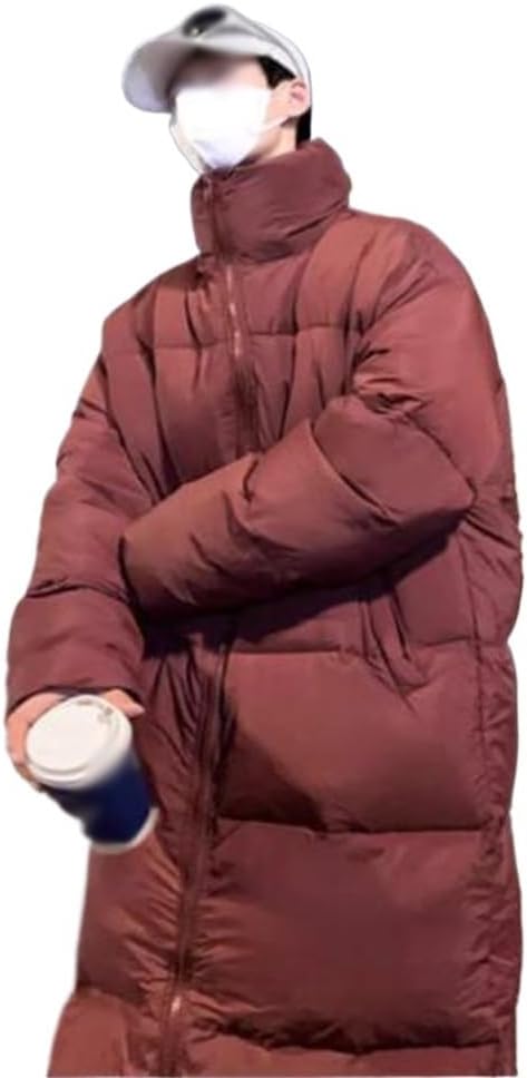 VIDI Thick Warm Korean Version Of Down Jacket Lovers Coat Long Men's Winter