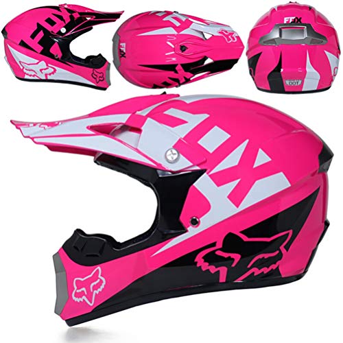 Casco de Moto de Cara Completa para Hombres con obsequio, máscara y Visera Cascos de Motocicleta Anti-caída Off Road Moto Motocross Racing Protección Gorras de Seguridad