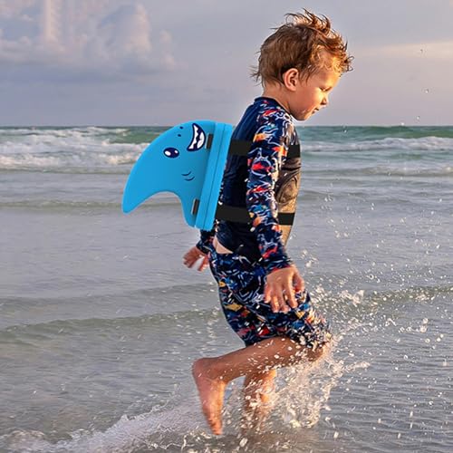 Kids Swimming Belt, Shark Fin Swimming Float Board, Multifunctional Swim Floats Trainer, Swim Back Floats with Adjustable Belt, for Beginner's Water Board & Swimming Aid