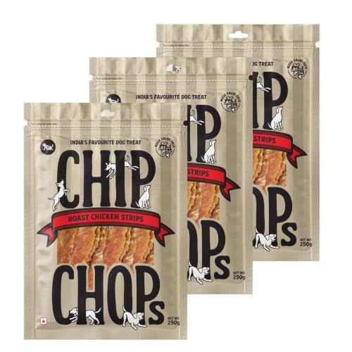 Image of Chip Chops Dog Treats 250g Dog Reward Snack (Chicken Strips, Pack of 3)