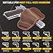 Leather Gun Holster OWB 1911 Holster 3 Slots Pancake Holster Fits Glock 17/19/19x/22/23/31/32/45, Colt 1911, Springfield 1911 and Most 1911 Style Pistols Right Handed Use (Brown)