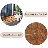 Marco Paul Coir Door Mat - 75 x 45cm - Decorative Indoor Front Door Floor Mat Entry Dirt Trapper Rug Outdoor Boot Scraper Non Slip Backing Doormat (Woof!) - Image 6