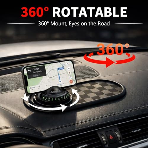 Multifunctional Car Anti-Slip Mat Dash Phone Holder New Accessories Dashboard Mat Non Slip Cover Driver Essentials Support Stand All in One Car Organizer Pad Dash Board Sticky Pad (Black & Gray) by DOEUTLQ - Image 6