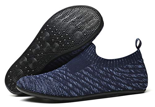 QZKDM Lightweight Slip on Grip Indoor House Slippers Barefoot Non Slip Home Exercise Yoga Shoes for Men Women3