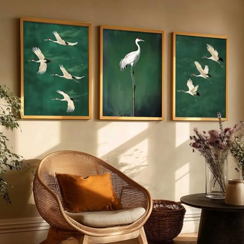 Image of kotart Home Decor Nature Art Painting Decorative Wall Art | Poster With Frame For Living Room Bed Room Hotel Wall Decor Digital Reprint Set of 3 (35x37 Inch)
