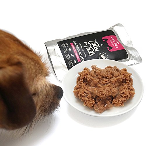Tales & Tails® - Nassfutter für Hunde aus 100% isländischem Lachs| Getreidefreies Hundefutter, Natürlich, Nährstoffreich, Zuckerfrei | Hundenassfutter „Ohne Flachs mit Lachs“| 8X 100g