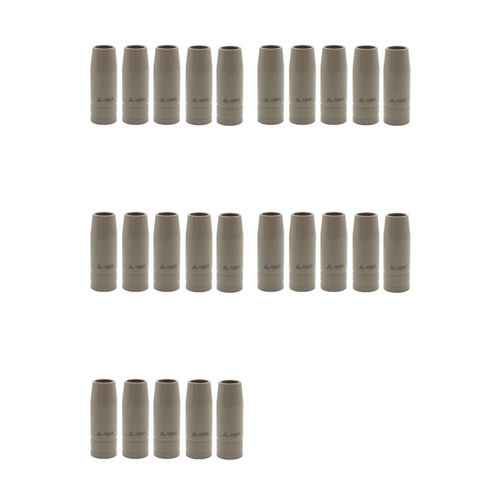 Buse de protection 15AK antiadhésive pour soudage sans gaz - Lot de 25 pièces en laiton