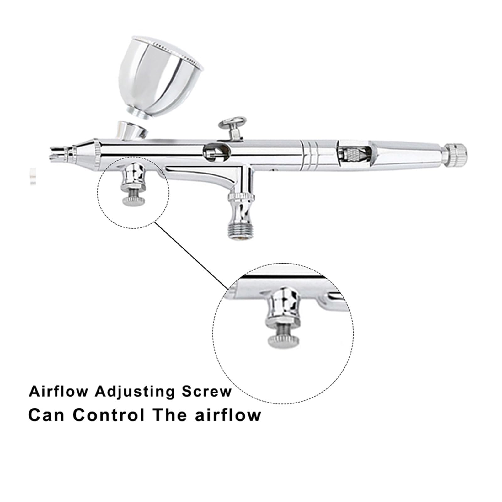 Zestaw aerografów, dysza 0,3 mm, pistolet natryskowy do malowania paznokci, modele w skali, kosmetyki mineralne, sztuka projektowania(D)