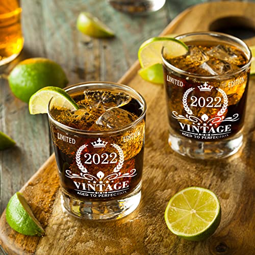 Xbrn Whiskey Rocks Glass , Set Of 2 In Gift Box - 11 Oz Old Fashioned Glasses For Scotch Cocktail Rum Cognac Vodka Liquor,Customized Engraved Etched Monogram Glass, Unique Gifts Men #TOP3