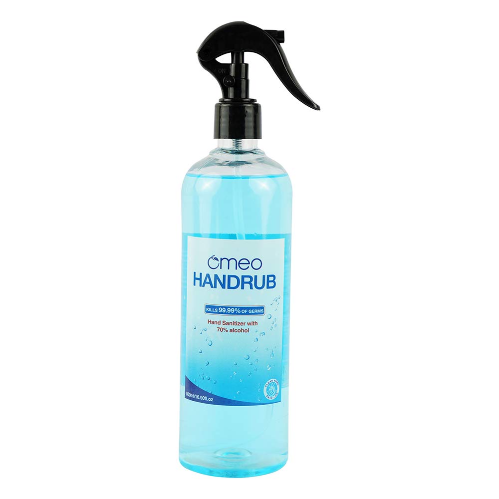 Omeo Hand Rub Sanitizer-500ml | 99.99% Effective Against Germs | 70% Alcohol Based Premium Hand Sanitizer, Skin Friendly, Safe for Kids, Anti Bacterial, Germ (B091Q64NJQ) Amazon Price History, Amazon Price Tracker