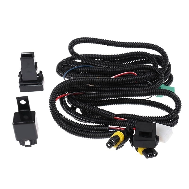 1 PCS Interruptor de luz antiniebla Arnés de cableado Cable Indicadores L*/ED Interruptor 12V 40A Relé H11 Arnés de cableado de luz antiniebla Enchufes