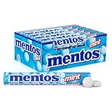 Mentos Chewy Mint Candy Roll, Mint, Valentines Day Gifts, Bulk, Party, Non Melting, 1.32 Ounce/14 Pieces (Pack of 15) - Packaging May Vary