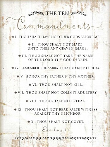 The Ten Commandments Poster Print by Jennifer Pugh (9 x 12)