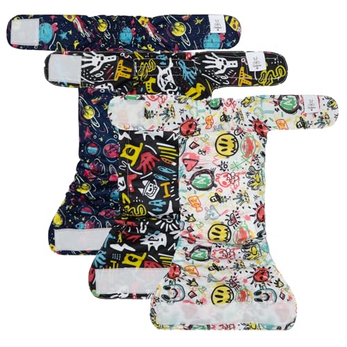Image of CuteBone Washable Dog Diapers Female No Tail Hole 3 Pack Reusable Doggie Period Training Pants for Docked-Tail Frenchie French Bulldog Boston Terrier Without Tail WWD26S