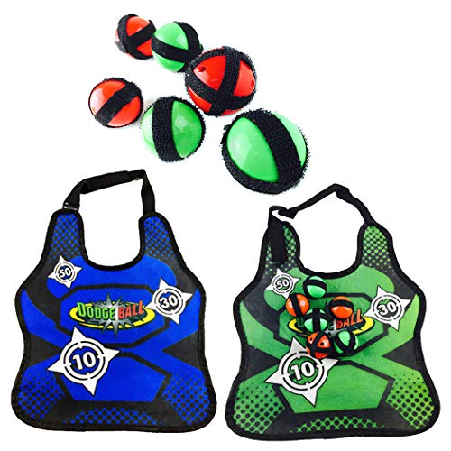 Kapmore 8PCS Dodgeball Game Set Funny Interactive Tag Game Set Tag Vest Kids