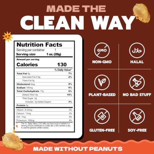 Image of Festive Chickpea Hearts - Crunchy Honey BBQ Garbanzo Beans - Husk-Free Roasted Chickpea Snacks with 5g Protein Per Serving Halal, Gluten Free, Dairy Free - 1oz 12 Pack