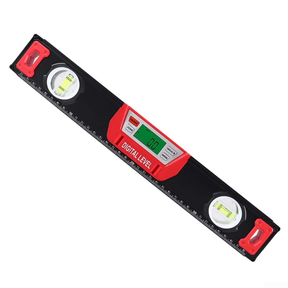 Nivel de burbuja digital, nivel magnético digital y transportador, pantalla LED, buscador de ángulo inclinómetro a nivel de espíritu, IP67 resistente al agua (40 cm)