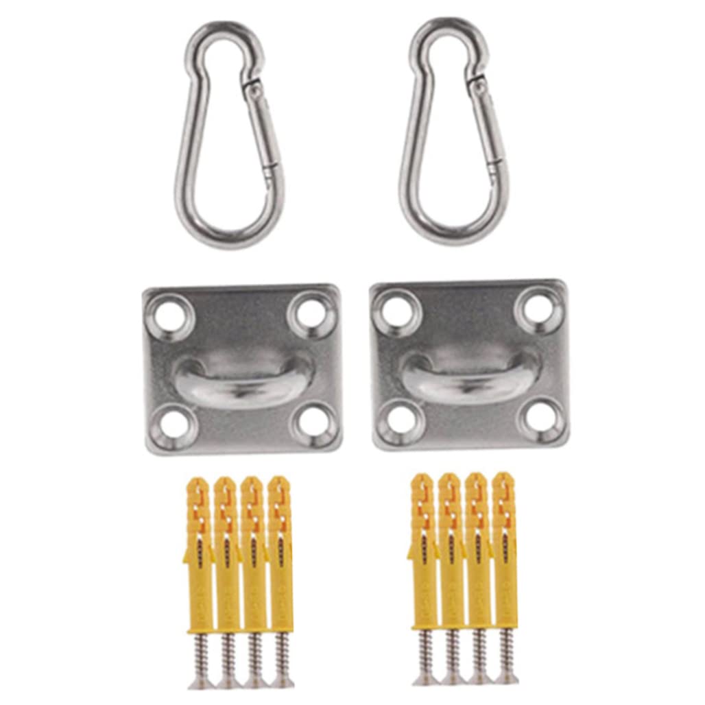 2PCS Hammock Hooks Ceiling Wall Mount Hook Heavy Duty Anchor Hooks for Hanging Yoga Swing Hammock Boxing Punch Bag Silver