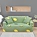 DYB&home Housse De Canapé Extensible 1/2/3/4 Seater Eater Housses De Protection en Tissu Polyester Polyester Jacquard Imprimé Durian Vert pour Fauteuil, Canapé, Protecteur De Meubles Antidérapant