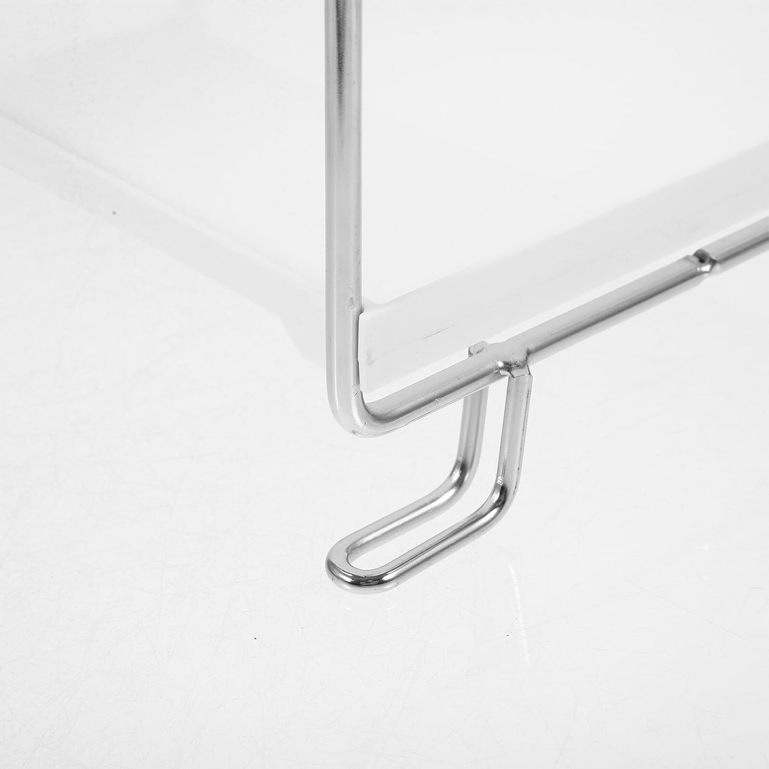 ABOOFAN Multi-layer Desktop Storage Rack with A4 File Folder Holder, Silver Frame Metal Office Organizer Stand for Home and Office Desk Accessories