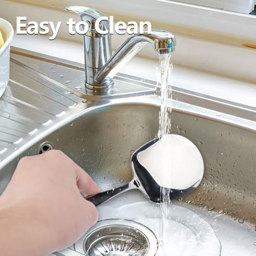 2 Pezzi Cucchiaio da Servizio 25,2 x 7,2 cm in Acciaio Inossidabile con Manico Lungo per Banchetti, Catering, Buffet, Ristoranti - immagine 6