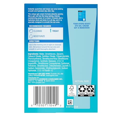 Neutrogena Hydro Boost Under Eye Cream, Fragrance Free, 0.5 oz - image 8