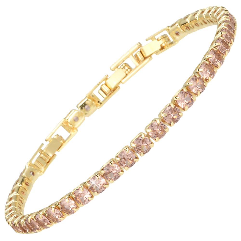 RIZILIA Not-Your-Basic Minimalist to Statement CZ Tennis Bracelet for Women