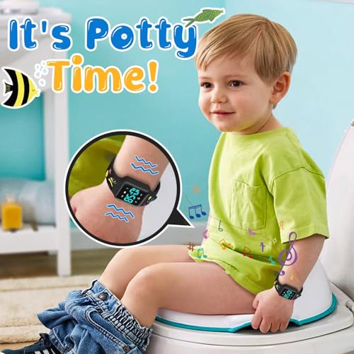 Image of Potty Training Watch for Toddlers with Countdown, Magnetic Charging, Flashing Lights, Fun Music or Vibration Alerts - Waterproof Interactive Toilet Training Reminder for Boys & Girls Ages 2-9