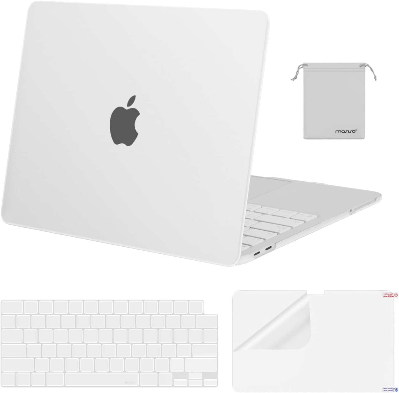 MOSISO Compatible with MacBook Neo Case 13 inch 2026 Release Model A3404 with A18 Pro Chip, 4 in 1 Kit Precision Fit Crack & Scratch Resistant Protective Hard Shell Case Cover, Frosted Clear