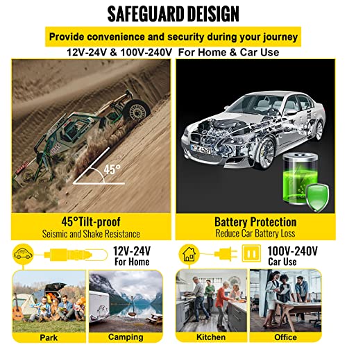 Vevor 12 Volt Refrigerator Qt, Dual Zone Car Fridge Freezer W/App Control & Wheels 12/24V Dc & 110-240V Ac Electric Compressor Cooler For Truck Vehicle Rv Boat Outdoor & Home Use, 38 Quart, Grey #TOP4