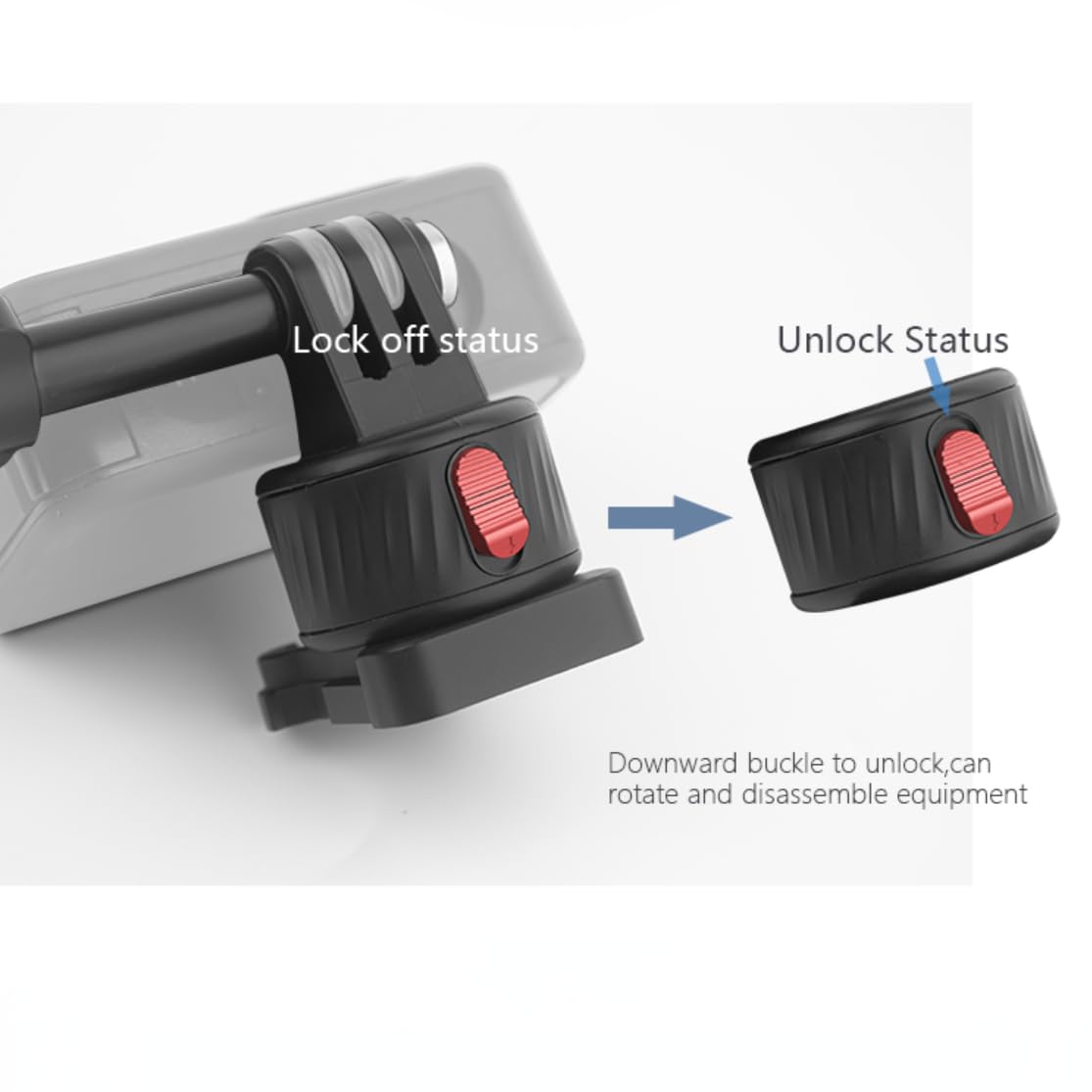 FEICHAO Adattatore Per Montaggio A Treppiede Con Piastra A Sgancio Rapido Con Vite Da 1/4'' Compatibile Con Fotocamere GoPro/Canon/Sony/Zhiyun/Feiyu/Nikon (base A Sgancio Rapido - Foto 2