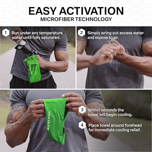 Image of COLD FACTOR Cooling Headband for Women and Men - UPF 50+ Advanced Evaporative Comfort, Instant Cooling Sweatband for Outdoor Sports, Fitness, Yoga, Hiking, Running, and Workout